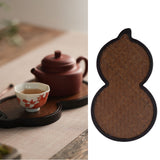 Mat Surface Bamboo Small Tea Tray Tea Plate for Teawares Teaset Saucers Tea CeremonyGourd