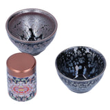 Ceramic Kung Fu Tea Set Tea Canister with Tea Cup for Home Tea House Gift Tea Accessory