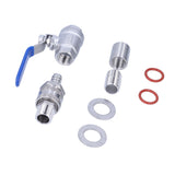 Weldless Kettle Valve Kit 1/2in BSP Ball Valve Quick Connector Bulkhead Assembly