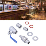 Weldless Kettle Valve Kit 1/2in BSP Ball Valve Quick Connector Bulkhead Assembly