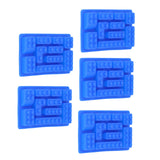 5Pcs Blue Silicone Ice Tray Mold Block Shape Chocolate Cake DIY Baking Mold for Bakery Home