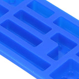 5Pcs Blue Silicone Ice Tray Mold Block Shape Chocolate Cake DIY Baking Mold for Bakery Home