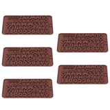 5Pcs Cute Shape Baking Mold Silicone Chocolate Pudding Cake Mold for Kitchen HomeLetter In Australia - Darrahopens