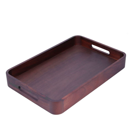 Walnut Rectangular Tray Wooden Dinner Plate Fruit Tray Household Tea Cup Holder for HomeSmall In Australia - Darrahopens