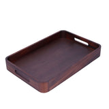 Walnut Rectangular Tray Wooden Dinner Plate Fruit Tray Household Tea Cup Holder for HomeSmall