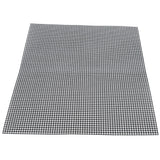 Food Grade NonStick Grid Sheet Multifunctional Barbecue Grid Mat for Barbecue Outdoor(Black 33x40cm )