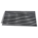 Food Grade NonStick Grid Sheet Multifunctional Barbecue Grid Mat for Barbecue Outdoor(Black 36x42cm )