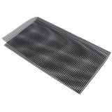 Food Grade NonStick Grid Sheet Multifunctional Barbecue Grid Mat for Barbecue Outdoor(Black 36x42cm )