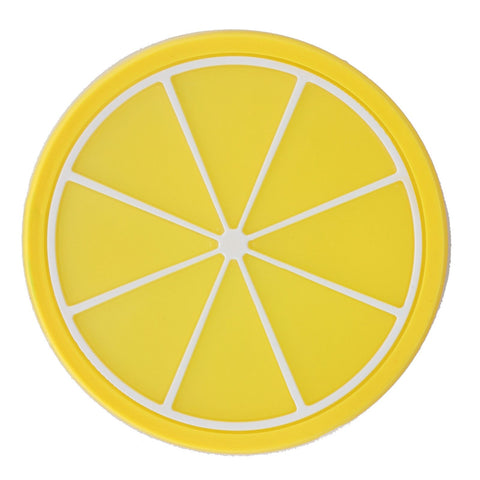 Fruit Shape Coaster Tableware Placemat Silicone Cup Drinks Holder Mat Kitchen AccessoriesLemon