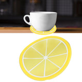 Fruit Shape Coaster Tableware Placemat Silicone Cup Drinks Holder Mat Kitchen AccessoriesLemon