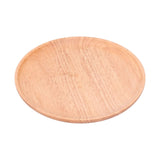 Rubber Wood Dinner Plate Round Tea Serving Tray Fruit Snack Tray Food Storage Plate24cm In Australia - Darrahopens