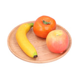 Rubber Wood Dinner Plate Round Tea Serving Tray Fruit Snack Tray Food Storage Plate24cm In Australia - Darrahopens