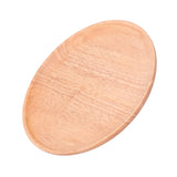 Rubber Wood Dinner Plate Round Tea Serving Tray Fruit Snack Tray Food Storage Plate24cm