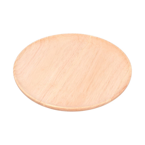 Rubber Wood Dinner Plate Round Tea Serving Tray Fruit Snack Tray Food Storage Plate27cm In Australia - Darrahopens