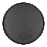 Round Wooden Food Fruit Serving Tray Service Plate for Home Kitchen Hotel Use Black24cm In Australia - Darrahopens