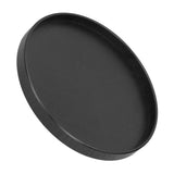 Round Wooden Food Fruit Serving Tray Service Plate for Home Kitchen Hotel Use Black24cm