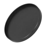 Round Wooden Food Fruit Serving Tray Service Plate for Home Kitchen Hotel Use Black24cm