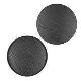 Round Wooden Food Fruit Serving Tray Service Plate for Home Kitchen Hotel Use Black27cm In Australia - Darrahopens