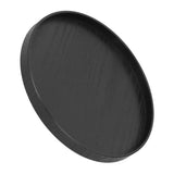 Round Wooden Food Fruit Serving Tray Service Plate for Home Kitchen Hotel Use Black27cm In Australia - Darrahopens