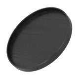Round Wooden Food Fruit Serving Tray Service Plate for Home Kitchen Hotel Use Black27cm In Australia - Darrahopens