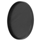 Round Wooden Food Fruit Serving Tray Service Plate for Home Kitchen Hotel Use Black27cm