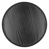 Round Wooden Food Fruit Serving Tray Service Plate for Home Kitchen Hotel Use Black30cm In Australia - Darrahopens