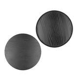 Round Wooden Food Fruit Serving Tray Service Plate for Home Kitchen Hotel Use Black30cm In Australia - Darrahopens