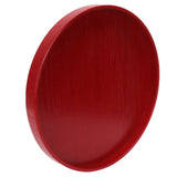 Red Round Wooden Plate Food Grade Fruit Cutlery Tray for Kitchen Home Restaurant27cm
