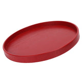 Red Round Wooden Plate Food Grade Fruit Cutlery Tray for Kitchen Home Restaurant27cm