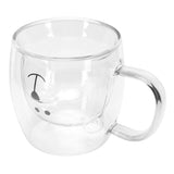 250ml Bear Shaped Glass Cup Double Wall Water Tea Coffee Milk Mug with Handle for HomeTransparent In Australia - Darrahopens