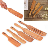 5Pcs/Set Steak Spatula Wooden Kitchen Spatula Cooking Shovel Cooking Tool for Kitchen Home