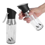 Oil Sprayer Transparent PressType Seasoning Bottle Vinegar Dispenser Kitchen Tools