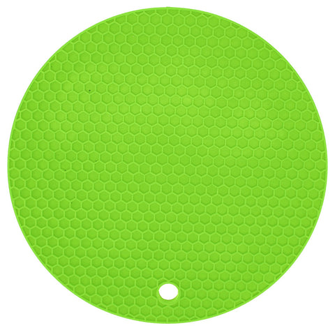 Round Shape Mat Food Grade Thickened Silicone Placemat Insulation Pad Microwave Oven MatGreen In Australia - Darrahopens