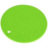 Round Shape Mat Food Grade Thickened Silicone Placemat Insulation Pad Microwave Oven MatGreen In Australia - Darrahopens