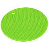 Round Shape Mat Food Grade Thickened Silicone Placemat Insulation Pad Microwave Oven MatGreen In Australia - Darrahopens