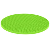 Round Shape Mat Food Grade Thickened Silicone Placemat Insulation Pad Microwave Oven MatGreen
