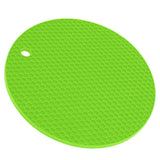 Round Shape Mat Food Grade Thickened Silicone Placemat Insulation Pad Microwave Oven MatGreen