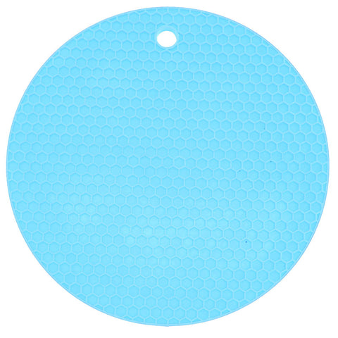 Round Shape Mat Food Grade Thickened Silicone Placemat Insulation Pad Microwave Oven MatBlue In Australia - Darrahopens