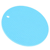 Round Shape Mat Food Grade Thickened Silicone Placemat Insulation Pad Microwave Oven MatBlue In Australia - Darrahopens