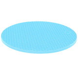 Round Shape Mat Food Grade Thickened Silicone Placemat Insulation Pad Microwave Oven MatBlue In Australia - Darrahopens