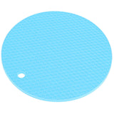Round Shape Mat Food Grade Thickened Silicone Placemat Insulation Pad Microwave Oven MatBlue In Australia - Darrahopens