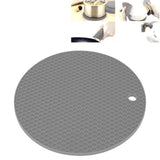 Round Shape Mat Food Grade Thickened Silicone Placemat Insulation Pad Microwave Oven MatGray