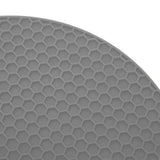 Round Shape Mat Food Grade Thickened Silicone Placemat Insulation Pad Microwave Oven MatGray