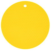 Round Shape Mat Food Grade Thickened Silicone Placemat Insulation Pad Microwave Oven MatYellow