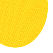Round Shape Mat Food Grade Thickened Silicone Placemat Insulation Pad Microwave Oven MatYellow