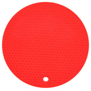Round Shape Mat Food Grade Thickened Silicone Placemat Insulation Pad Microwave Oven MatRed