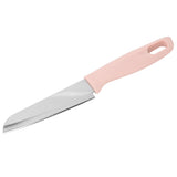 Kitchen Knife Portable Stainless Steel Fruit Melon Cutter with Sleeve for Home UsePink