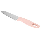 Kitchen Knife Portable Stainless Steel Fruit Melon Cutter with Sleeve for Home UsePink