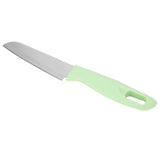 Kitchen Knife Portable Stainless Steel Fruit Melon Cutter with Sleeve for Home UseGreen