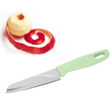 Kitchen Knife Portable Stainless Steel Fruit Melon Cutter with Sleeve for Home UseGreen